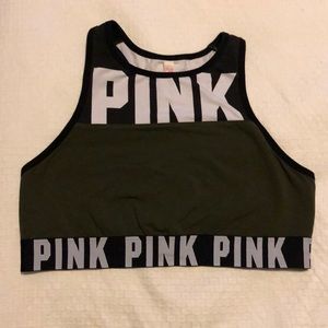 Green PINK Sports Bra